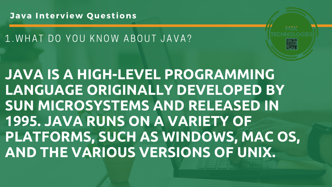 java Day 1 Interview Questions